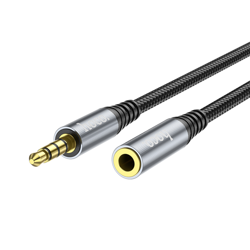 Hoco 3.5 Jack Audio Extension Cable 1 Meter UPA20 - Metal Gray