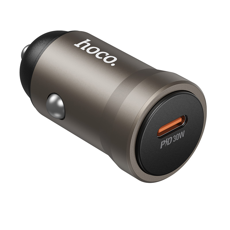 Hoco Single Port PD30W Car Charger Z62A - Gold
