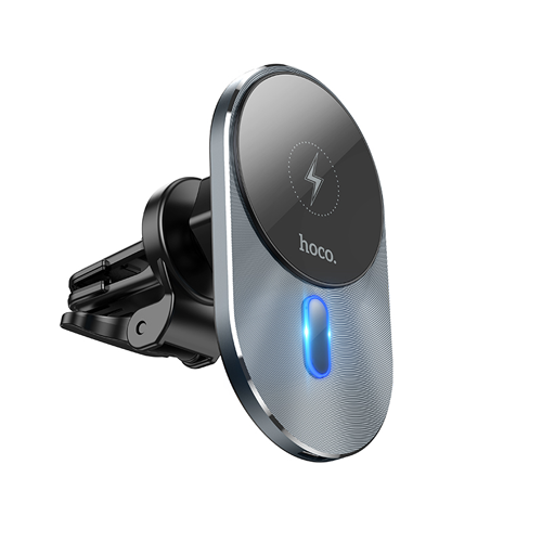 Hoco Magic Magnetic Wireless Fast Charger Car Holder for Air Outlet CA91 - Gray