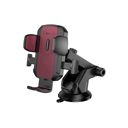 Hoco One Button Phone Car Holder H65 - Black & Red