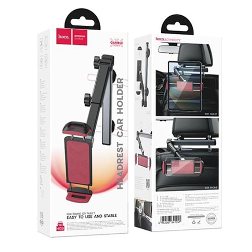 Hoco Telescopic Phone & Tablet Car Holder for Rear Pillow H69 - Black