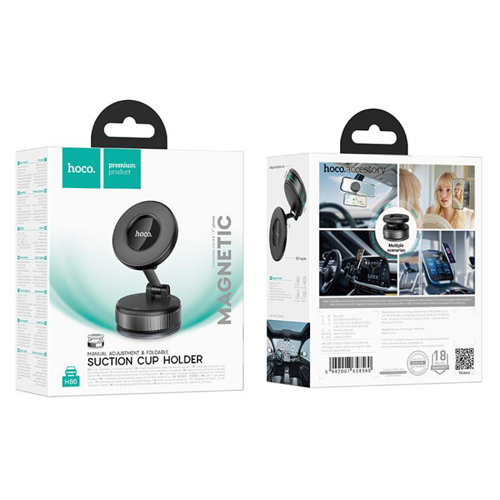 Hoco Suction Cup Magnetic Car Holder H86 - Black