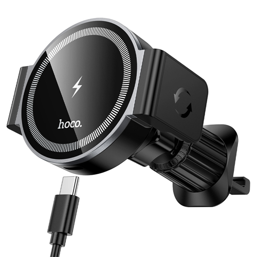 Hoco Magnetic Wireless Fast Charging Car Holder for Air Outlet HW35 - Black
