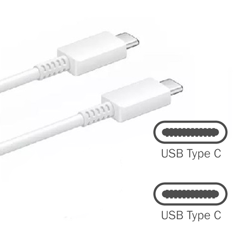 Type-C to Type-C Cable No Packaging (1M) - White