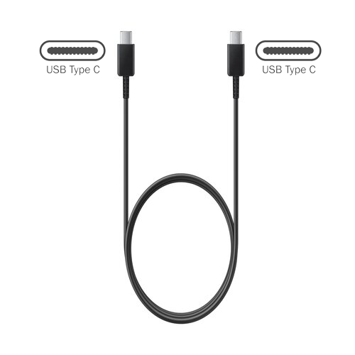 Type-C to Type-C Super Fast Cable for Galaxy Note 20 Ultra in Retail Packaging (1M-5A) - Black