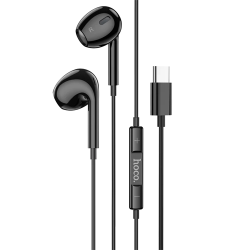 Hoco Type-C Earphones with Mic M101 Max - Black
