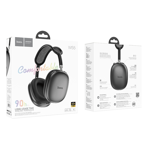 Hoco Comfortable Wireless Bluetooth Headphones W55 - Deep Space Gray