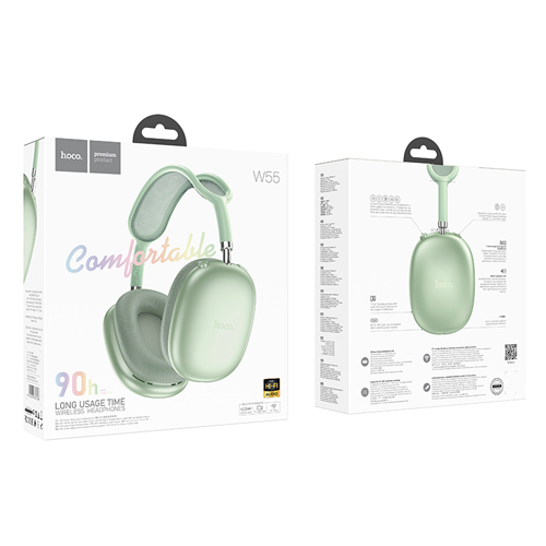 Hoco Comfortable Wireless Bluetooth Headphones W55 - Green