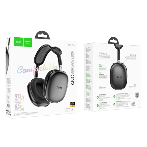 Hoco Wireless Headphones with ANC Technology W55 Plus - Deep Space Gray