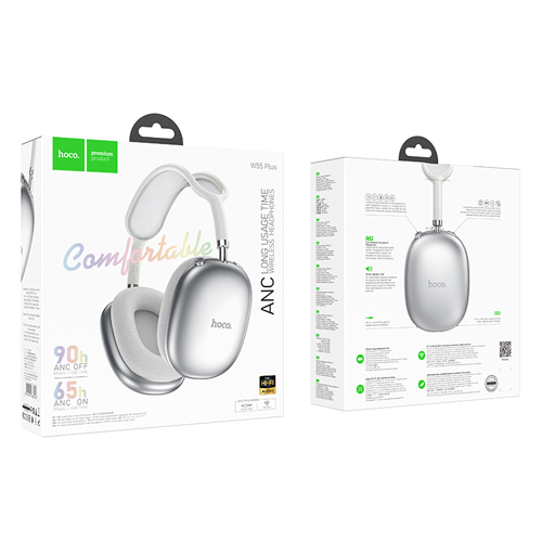 Hoco Wireless Headphones with ANC Technology W55 Plus - Silver