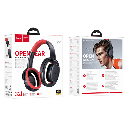 Hoco Open Ear Wireless Bluetooth Headphones W67 - Black