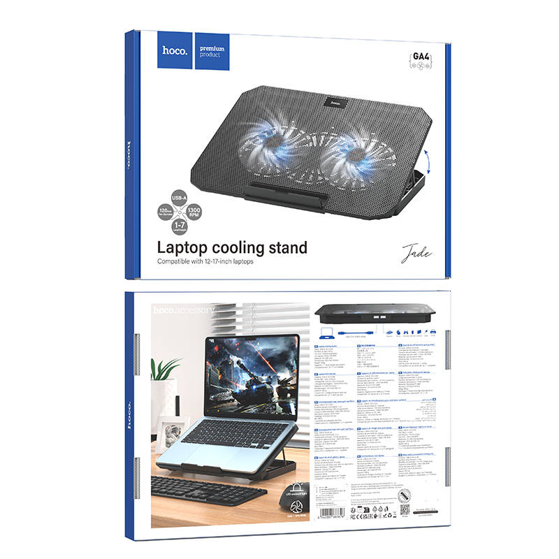 Hoco Laptop Cooling Stand GA4 - Black