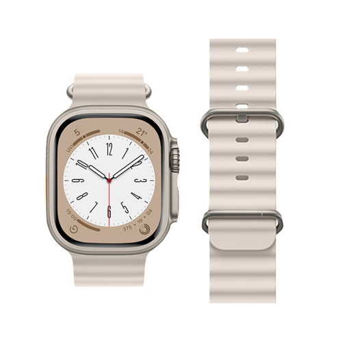 Hoco Double Silicone Strap for iWatch (42/44/45/49mm) WA12 - Sand