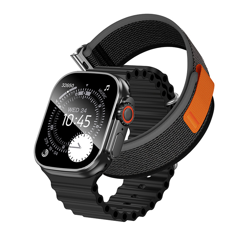 Hoco Smart Watch Y42 Ultra with 2 Straps (Call Version) - Black