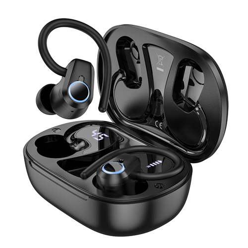 Hoco Sportive Wireless Headset with Charging Case EQ8 - Black