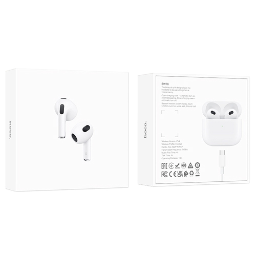 Hoco True Wireless Stereo Headset with Charging Case EW76 - White