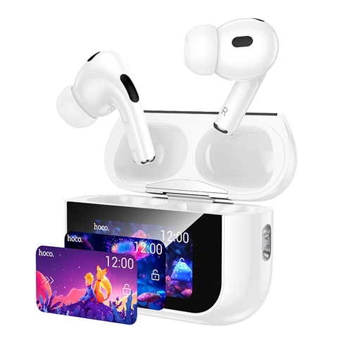 Hoco Touch Screen Wireless Headset with Charging Case EW79 - White