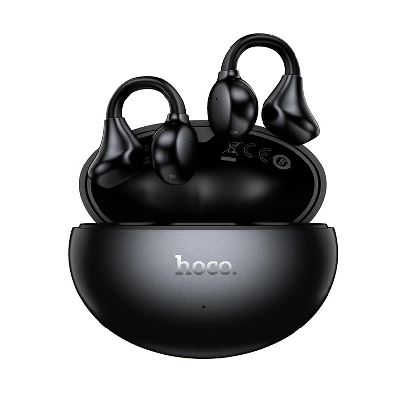 Hoco Comfortable Ear Clip Headset with Charging Case EA8 - Metal Gray