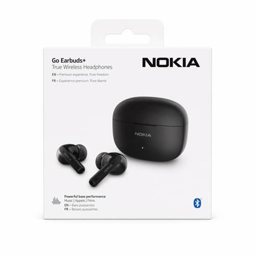 Nokia Go Earbuds+ Slim-True Wireless Headphones - Black