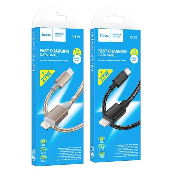 Hoco Type-C to Lightning 1mtr X119 Cable Black